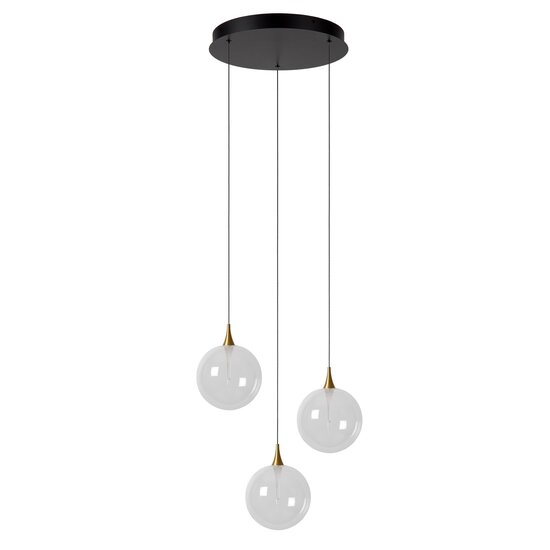 LUCIDE Lucide GISELA - Hanglamp - Ø 36 cm - LED Dimb. - 3x4,3W 2700K - Transparant - Premium