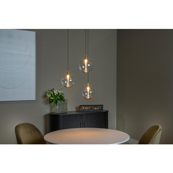 LUCIDE Lucide GISELA - Lámpara colgante - Ø 36 cm - LED Dimming. - 3x4,3W 2700K - Transparente