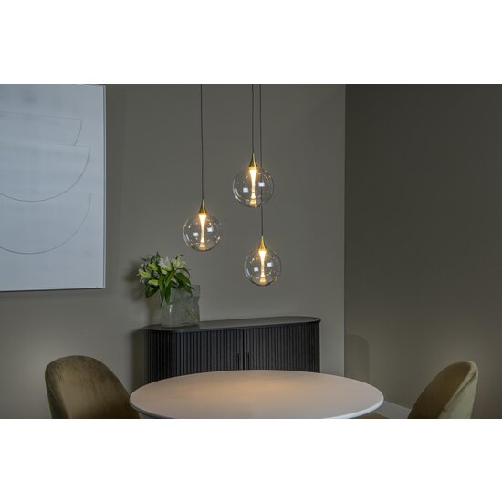 Lucide GISELA - Lampe à suspension - Ø 36 cm - Variation LED. - 3x4,3W 2700K - Transparente
