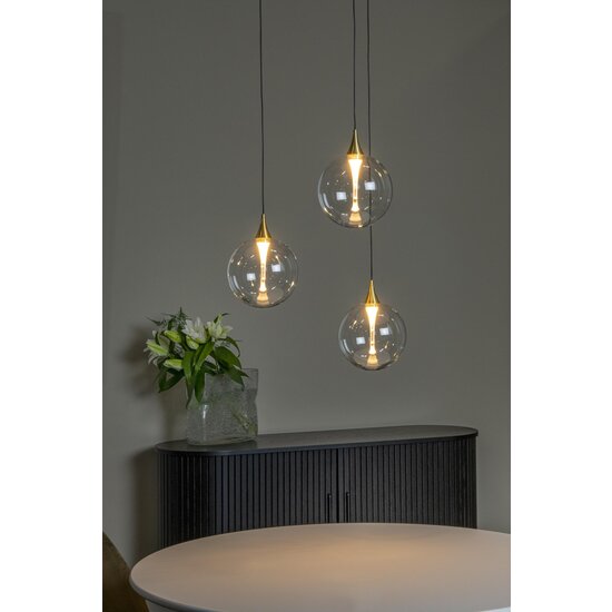 LUCIDE Lucide GISELA - Hanglamp - Ø 36 cm - LED Dimb. - 3x4,3W 2700K - Transparant - Premium