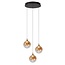 LUCIDE Lucide GISELA - Lampe suspendue - Ø 36 cm - Variation LED. - 3x4,3W 2700K - Ambre