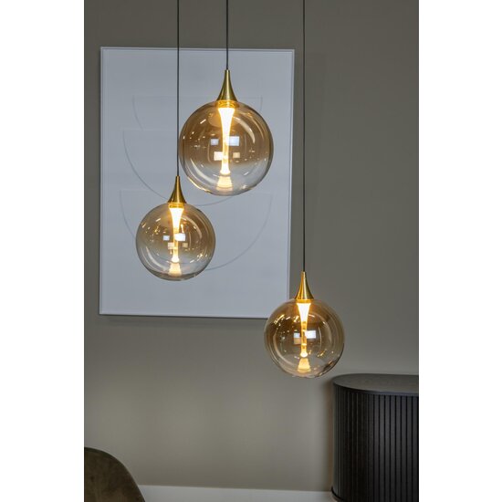 Lucide GISELA - Lámpara colgante - Ø 36 cm - LED Dimming. - 3x4,3W 2700K - Ámbar