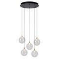 Lucide GISELA - Hanglamp - Ø 48 cm - LED Dimb. - 5x3,8W 2700K - Transparant