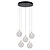 Lucide GISELA - Pendant lamp - Ø 48 cm - LED Dimb. - 5x3.8W 2700K - Transparent