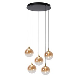 Lucide GISELA – Hängelampe – Ø 48 cm – LED-Dimmung. - 5x3,8W 2700K - Bernstein