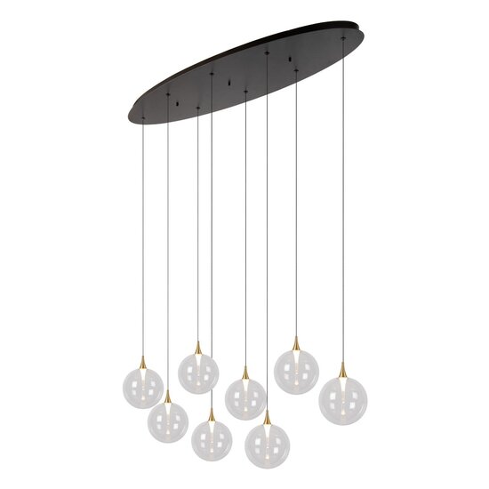 LUCIDE Lucide GISELA - Lampe à suspension - LED Dim. - 8x3,9W 2700K - Transparente