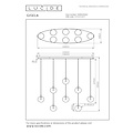 Lucide GISELA - Hanging lamp - LED Dim. - 8x3.9W 2700K - Amber