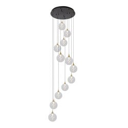 Lucide GISELA Pendelleuchte Ø 61 cm 12-flammig Klarglas