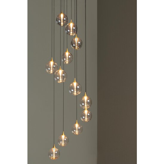 LUCIDE Lucide GISELA - Lampe à suspension - Ø 61 cm - Variation LED. - 12x3,5W 2700K - Transparent