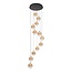 LUCIDE Lucide GISELA - Hanglamp - Ø 61 cm - LED Dimb. - 12x3,5W 2700K - Geschikt voor vide en hoge plafonds - Amber - Premium