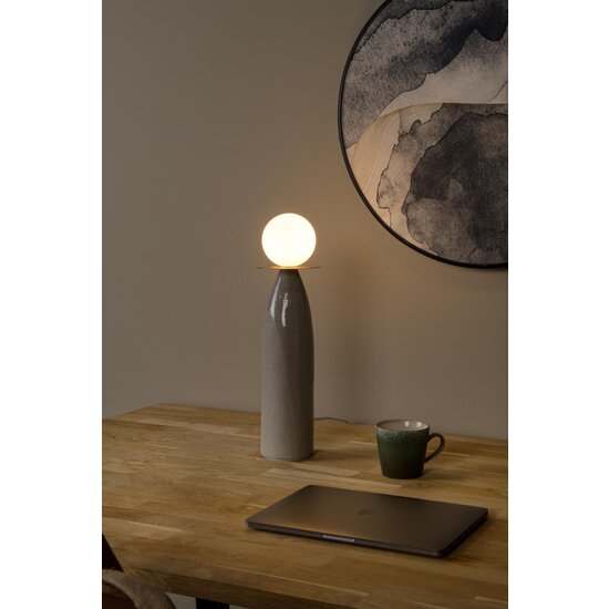 Lucide FIGARO - Tischleuchte - Ø 12 cm, H 45 cm - 1xG9 - Grau