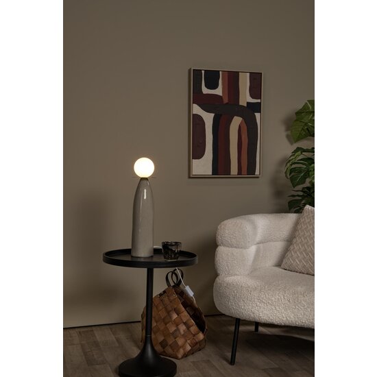 Lucide FIGARO - Lampe de table - Ø 12 cm, H 48 cm - 1xG9 - Gris