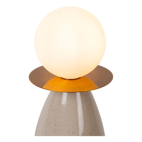Lucide FIGARO - Lampe de table - Ø 12 cm, H 48 cm - 1xG9 - Gris