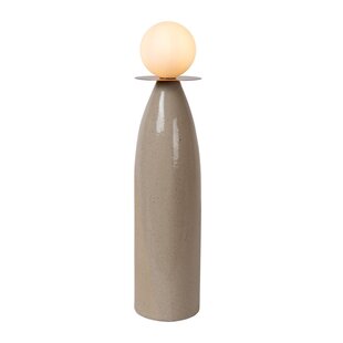 Lucide FIGARO - Lámpara de Mesa - Ø 12 cm, H 53,5 cm - 1xG9 - Gris