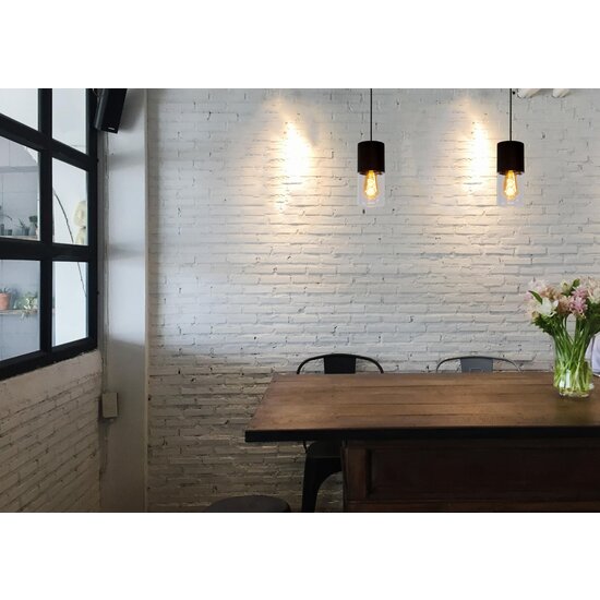 Lucid ZINO - Pendant lamp - Ø 10 cm - 1xE27 - Smoked