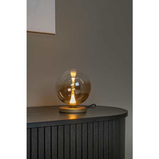 Lucide GISELA - Tafellamp - Ø 16 cm - LED Dimb. - 1x5W 2700K - Amber