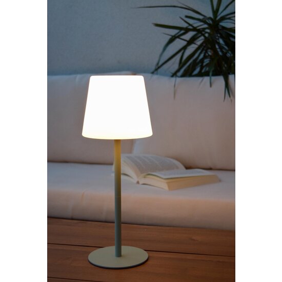 Lucide TYON – Wiederaufladbare Tischleuchte für drinnen und draußen – Akku – Dimmbare LED – IP65 – Grün