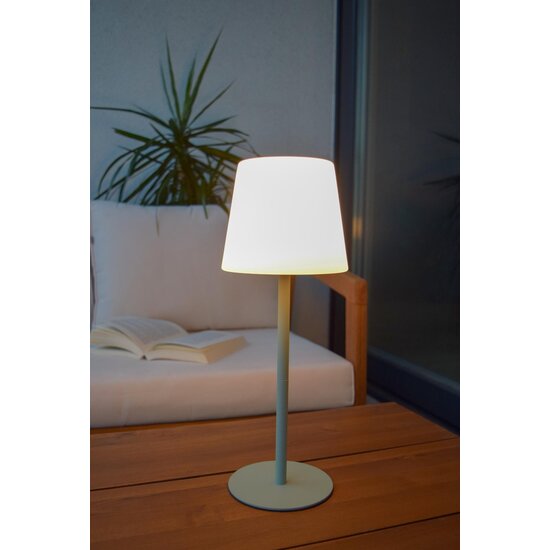 Lucide TYON – Wiederaufladbare Tischlampe für Innen/Außen – Akku/Batterie – LED-Dimmung. - IP65 - Grün