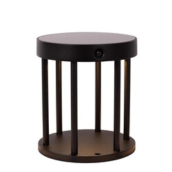 Lucide JACKSON - Sockellampe - Solarenergie - Ø 16 cm - LED-Dimmung. - 1x2W 2850K/3150K - IP54 - Tag-/Nachtsensor - Schwarz