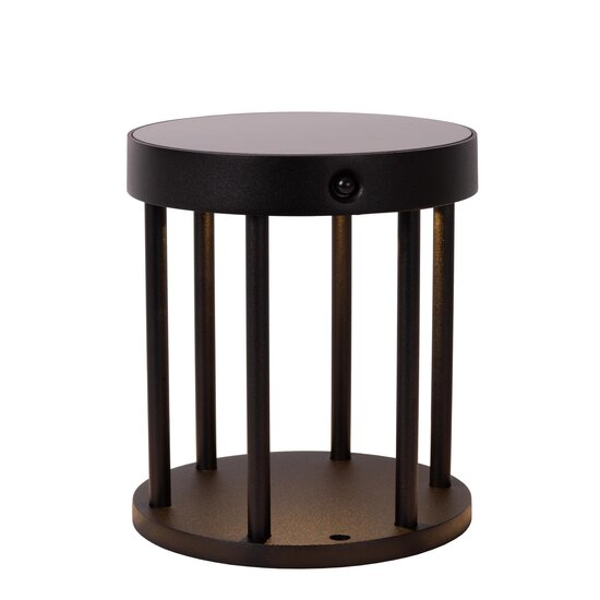 Lucide JACKSON - Sockellampe - Solarenergie - Ø 16 cm - LED-Dimmung. - 1x2W 2850K/3150K - IP54 - Tag-/Nachtsensor - Schwarz