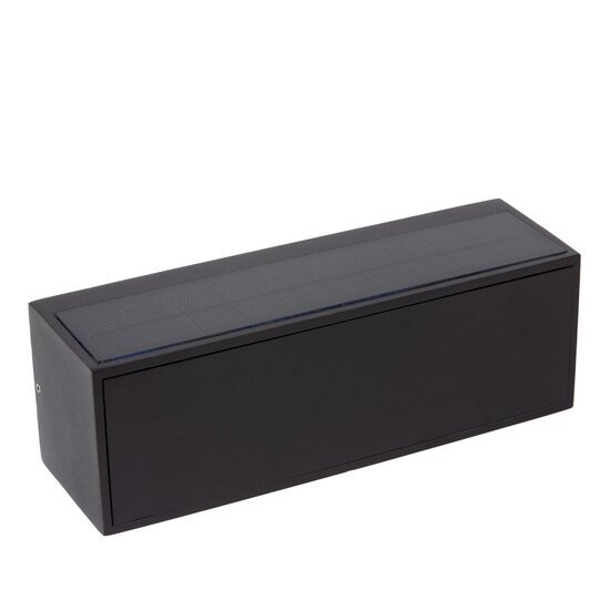 LUCIDE Lucide SUTTON - Wall lamp - Solar energy - LED Dimb. - 1x2W 2850K/3150K - IP54 - Day/night sensor - Black