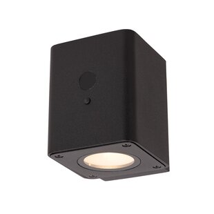 Lucide RAMIN - Wandlamp - Zonne-energie - LED Dimb. - 1x1W 2850K/3150K - IP54 - Dag/nacht sensor - Zwart