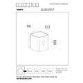 Lucide RAMIN - Wall lamp - Solar energy - LED Dimb. - 1x1W 2850K/3150K - IP54 - Day/night sensor - Black