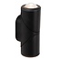 Lucide ERIN - Foco de pared / Aplique de pared Interior/Exterior - LED - 2x5W 2700K - IP65 - Negro