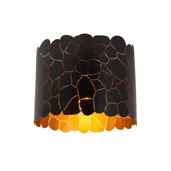 LUCIDE Lucide ALMELO - Plafonnière - Ø 25,5 cm - 1xE27 - Zwart