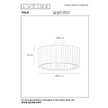 LUCIDE Lucide FOLD - Plafonnier - Ø 40 cm - 1xE27 - Blanc