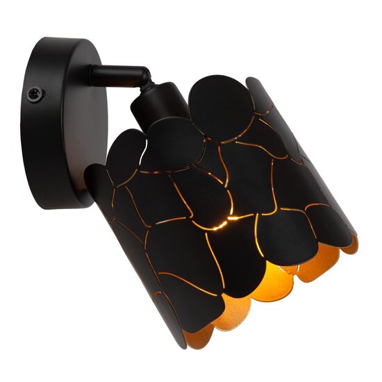 LUCIDE Lucide ALMELO - Wandspot / Wandleuchte - Ø 12 cm - 1xE14 - Schwarz