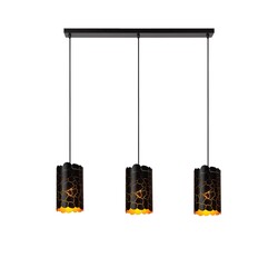 Lucide ALMELO - Pendant lamp - 3xE27 - Black