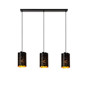 Lucide ALMELO - Pendant lamp - 3xE27 - Black