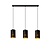 LUCIDE Lucide ALMELO - Lámpara colgante - 3xE27 - Negro