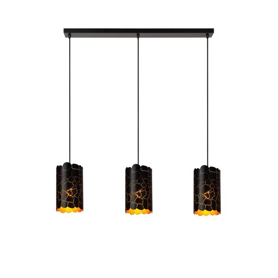 Lucide ALMELO - Pendant lamp - 3xE27 - Black