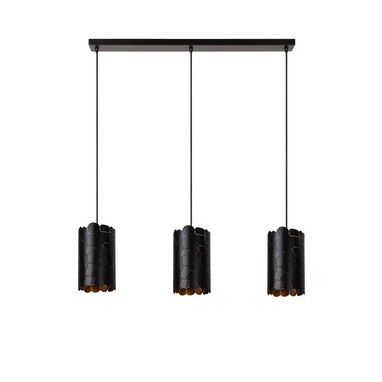 Lucide ALMELO - Pendant lamp - 3xE27 - Black