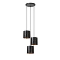 LUCIDE Lucide ALMELO - Lámpara colgante - 3xE27 - Negro