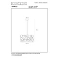 Lucide ALMELO - Pendant lamp - Ø 40 cm - 1xE27 - Black