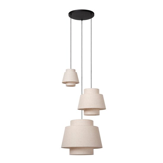 LUCIDE Lucide TRIBUTE - Lampe à suspension - 3xE27 - Beige