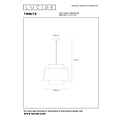 LUCIDE Lucide TRIBUTE - Hanglamp - Ø 60 cm - 1xE27 - Beige