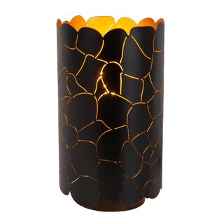 Lucide ALMELO - Lampe de Table - Ø 15 cm - 1xE27 - Noir
