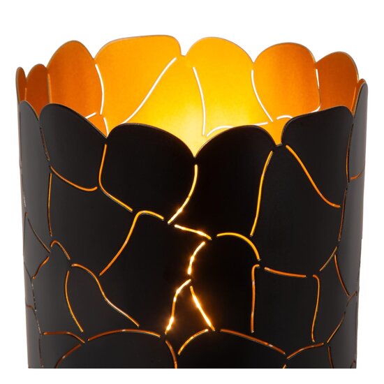 Lucide ALMELO - Lampe à poser - Ø 15 cm - 1xE27 - Noir