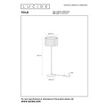 Lucide FOLD - Lámpara de pie - Ø 45 cm - 1xE27 - Blanco