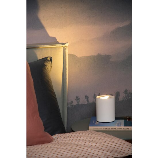 Lucide TUBE - Tafellamp - Ø 9,6 cm- LED 3 StepDim - GU10 - 1x5W 2600K/2800K - Wit