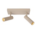 LUCIDE Lucide GRADO - Ceiling spotlight - 2xGU10 (MR11) - Taupe