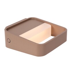 Lucide SILVI - Rechargeable Wall Lamp - Battery - LED Dimmable - 1x3.7W 2700K - Rust brown