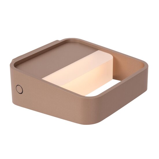 Lucide SILVI - Rechargeable Wall Lamp - Battery - LED Dimmable - 1x3.7W 2700K - Rust brown