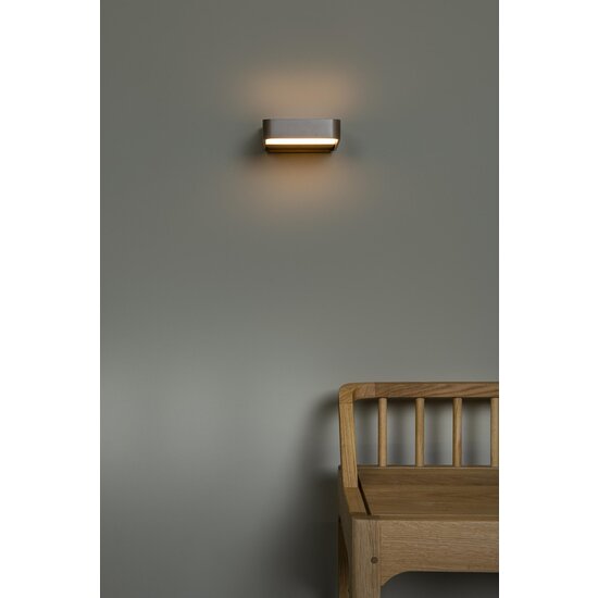Lucide SILVI - Oplaadbare Wandlamp - Accu/Batterij - LED Dimb. - 1x3,7W 2700K - Roest bruin