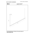 LUCIDE Lucide BRAGA - Lámpara colgante - LED regulable - CCT - 1x36W 2700K/4000K - Café
