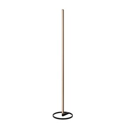 Lucide BRAGA - Lámpara de pie - Ø 30 cm - LED regulable - CCT - 1x22W 2700K/4000K - Café